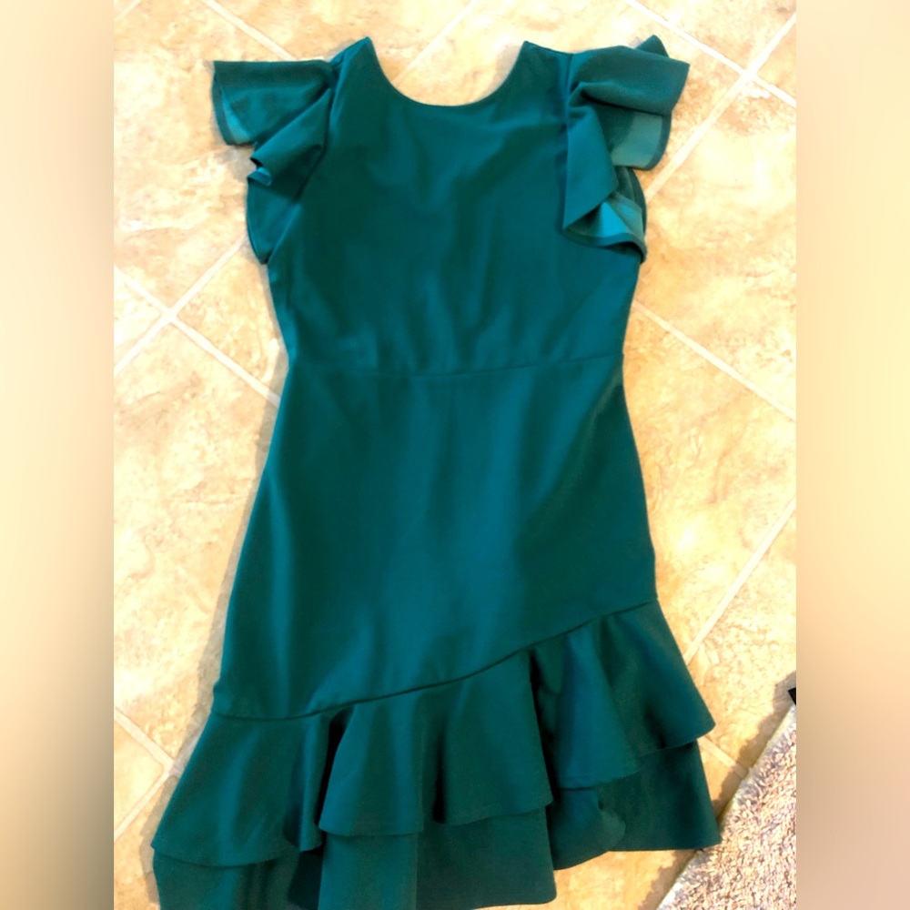 Mini dress, size M, dark green